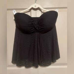 Kona Sol Black Lace Swim Top